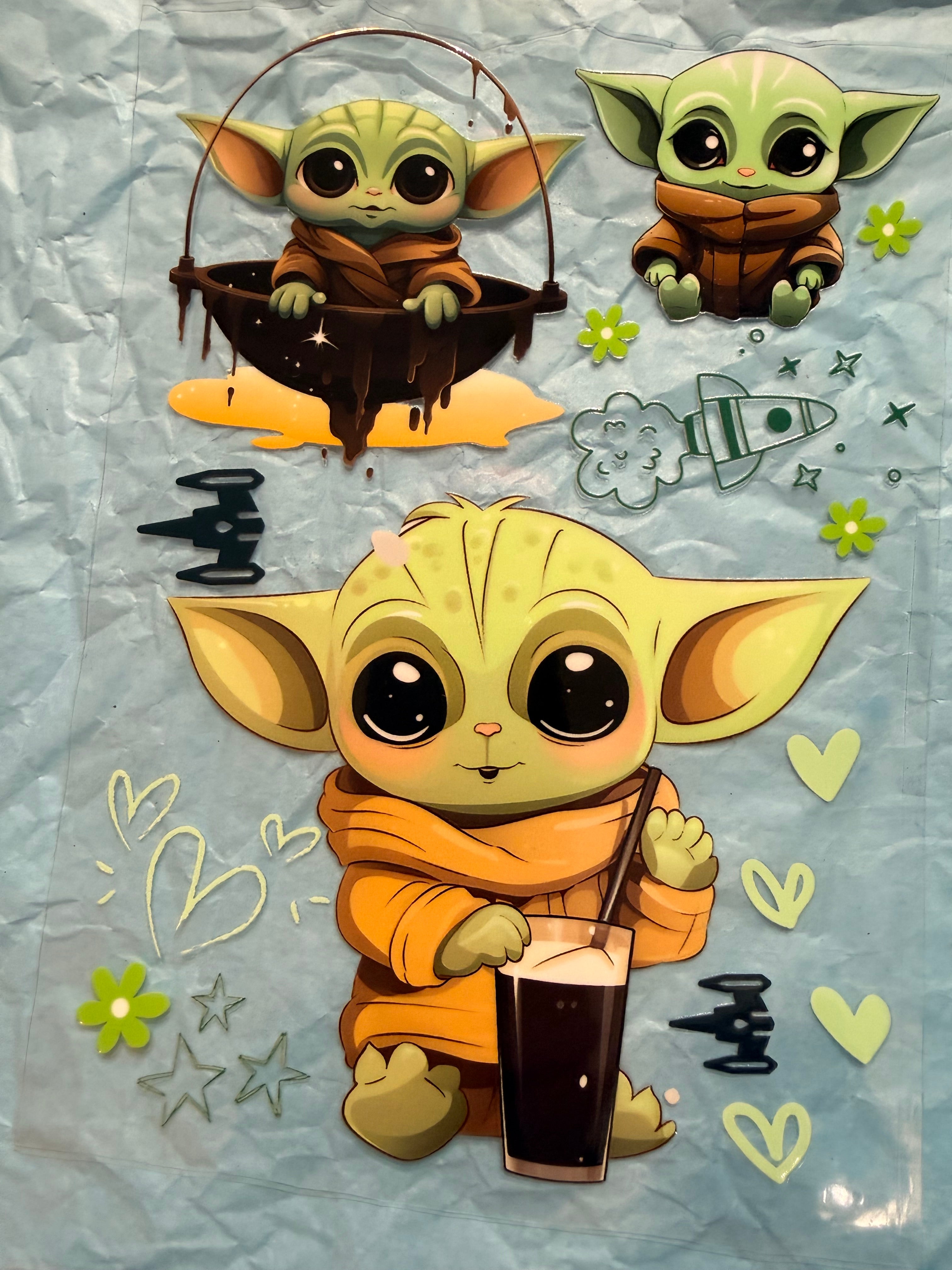 Cartoon baby Yoda