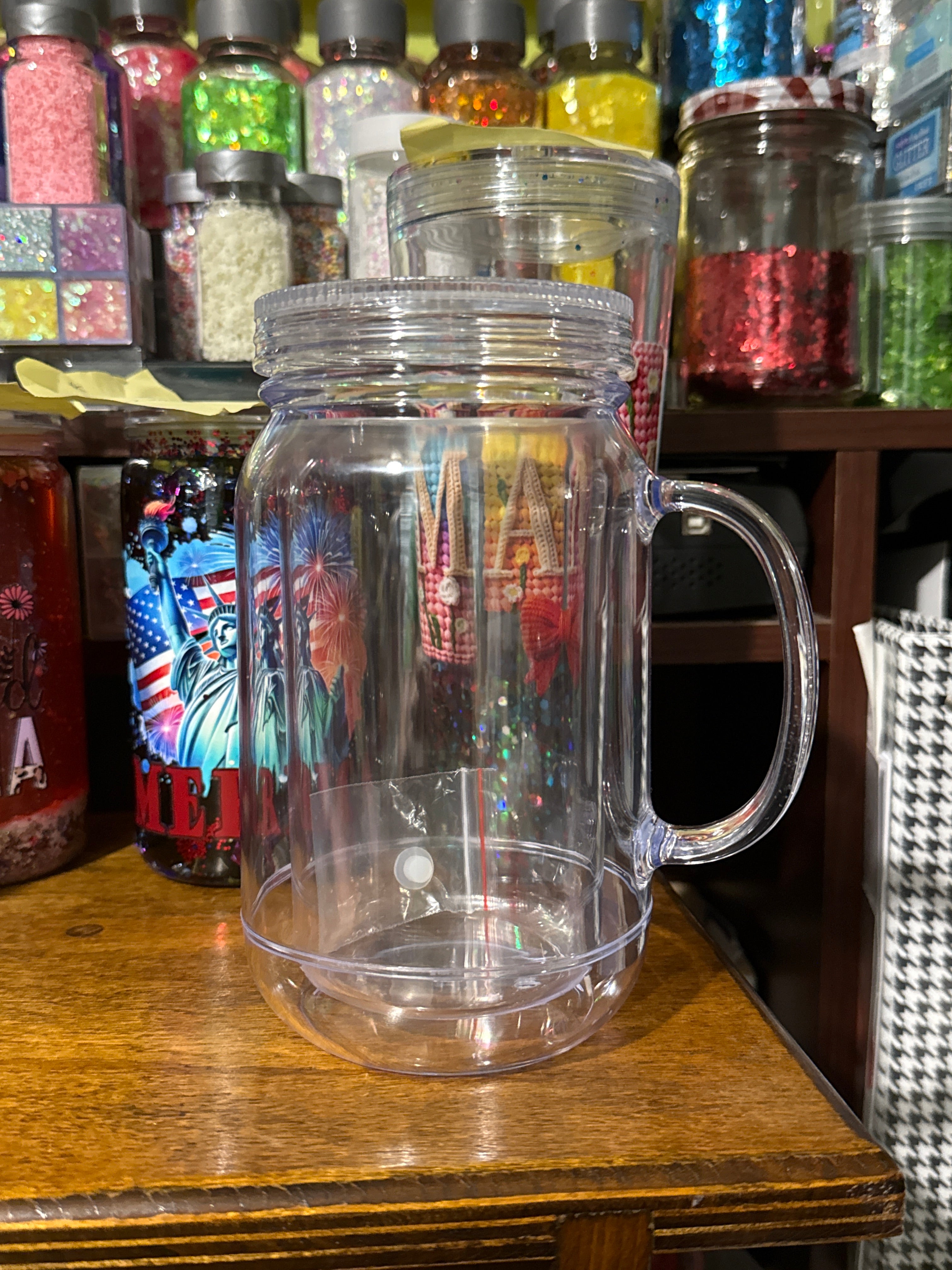 22 ounce Mason Snow Globe Tumbler